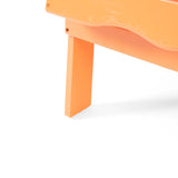 Malibu Outdoor Acacia Wood Adirondack Chair (Set of 4), Tangerine
