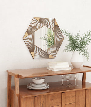 Zuo Modern Aspect Steel, MDF, Glass Modern Commercial Grade Mirror Gold Steel, MDF, Glass