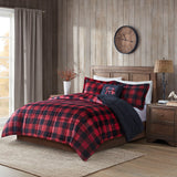 Alton Lodge/Cabin 100% Polyester Woolrich Print Low Pile Velour Comforter Set