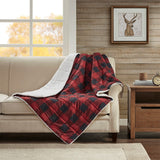 Woolrich Linden Lodge/Cabin 100% Polyester Printed Softspun To Berber Throw WR50-2499