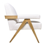 Sagebrook Home Contemporary Wood - Scandinavian Accent Chair - Ivory 17051-03 Ivory/beige Non-woven Fabric