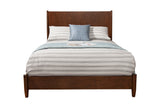 Alpine Furniture Flynn Full Platform Bed, Walnut 766WAL-08F Walnut Mahogany Solids & Okoume Veneer 58.5 x 81 x 47