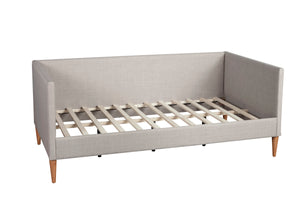 Alpine Furniture Britney Day Bed, Light Grey Linen 1096T Light Grey Linen Poplar & Pine Solids 80.5 x 42.5 x 32.5