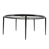 Sagebrook Home Contemporary Metal, 34x17" Coffee Table W/ Marble Top, Black Kd 16225 Black/white Iron