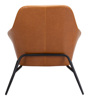 Zuo Modern Manuel 100% Polyurethane, Plywood, Steel Modern Commercial Grade Accent Chair Tan, Black 100% Polyurethane, Plywood, Steel