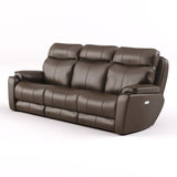 Southern Motion Showstopper 736-61-95P NL Transitional  Leather Power Headrest Reclining Sofa with SoCozi Massage 736-61-95P NL