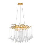 Bethel Gold Chandelier in Aluminum & Glass