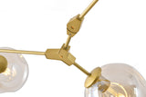 Bethel Gold Chandelier in Metal & Glass