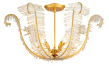 Bethel Gold Flush Mount in Metal & Glass