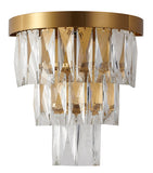 Bethel Gold Wall Sconce in Metal & Crystal