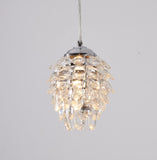 Bethel Chrome Single Pendant Lighting in Iron & Crystal