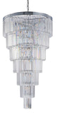 Bethel Chrome Chandelier in Metal & Crystal