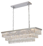 Bethel Chrome Chandelier in Metal & Crystal