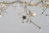 Bethel Gold Chandelier in Stainless Steel & Crystal