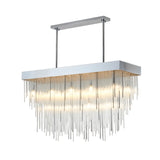 Bethel Chrome Chandelier in Metal & Glass