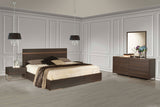 Eastern King Nova Domus Benzon Italian Modern Dark Rovere Bedroom Set