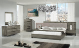 Queen Nova Nova Domus Enzo Italian Modern Grey Oak & Fabric Bedroom Set