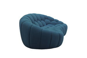 VIG Furniture Divani Casa Yolonda - Modern Curved Dark Teal Fabric Loveseat VGEV2126C-LOVE-C-15