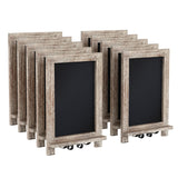 English Elm EE1000 Rustic Commercial Grade Magnetic Tabletop Chalkboard - Set of 10 Weathered Brown EEV-10535