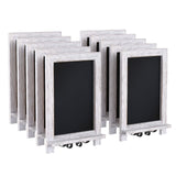 English Elm EE1000 Rustic Commercial Grade Magnetic Tabletop Chalkboard - Set of 10 White Wash EEV-10537