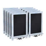 English Elm EE1000 Rustic Commercial Grade Magnetic Tabletop Chalkboard - Set of 10 Rustic Blue EEV-10540
