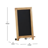 English Elm EE1000 Rustic Commercial Grade Magnetic Tabletop Chalkboard - Set of 10 Torched Brown EEV-10542