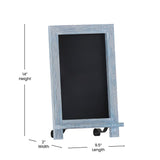 English Elm EE1000 Rustic Commercial Grade Magnetic Tabletop Chalkboard - Set of 10 Rustic Blue EEV-10544