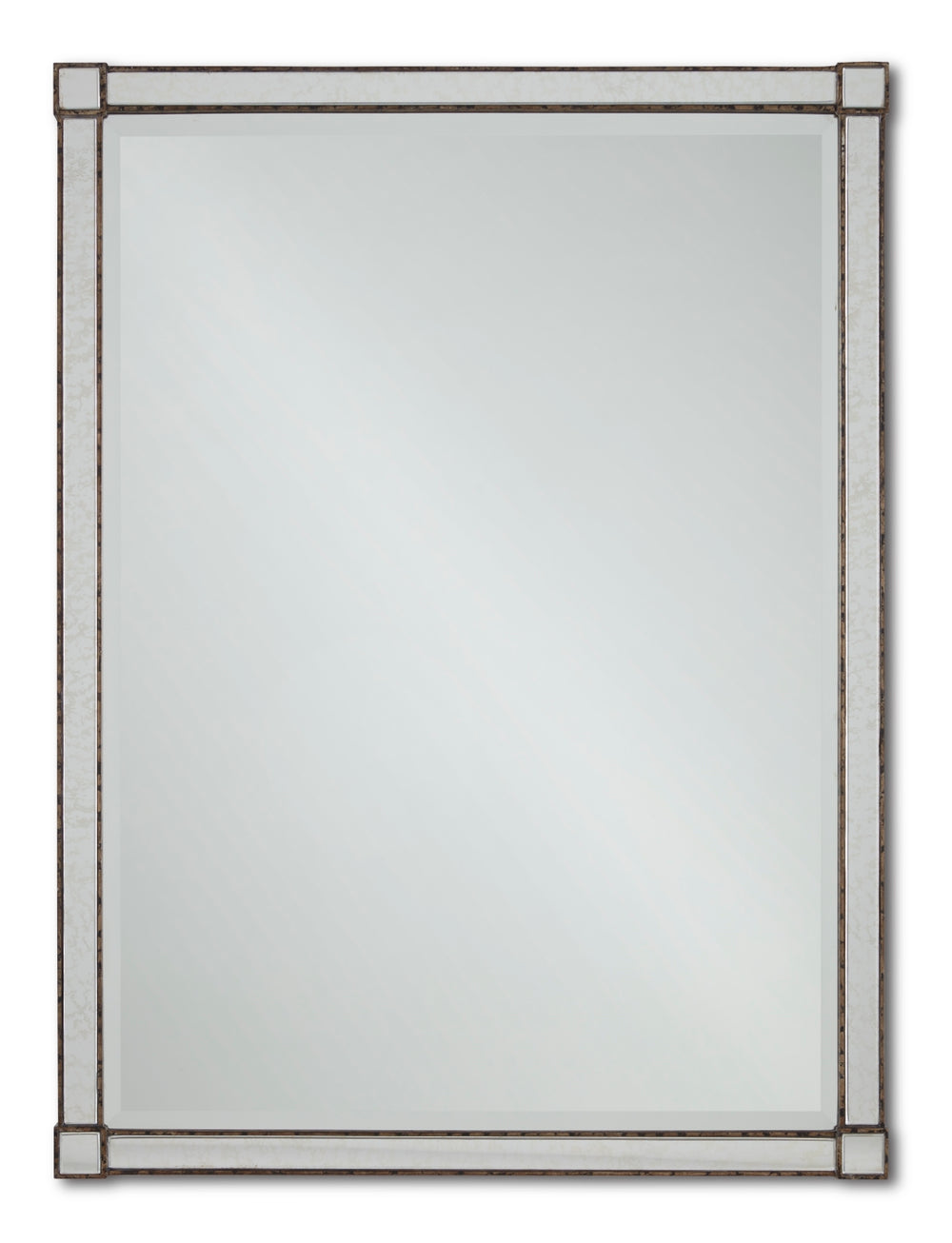 Monarch Mirror - Antique Beveled Glass Design with Silver Viejo Finish, Versatile Hanging Options