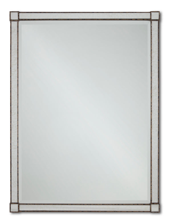 Monarch Mirror - Antique Beveled Glass Design with Silver Viejo Finish, Versatile Hanging Options