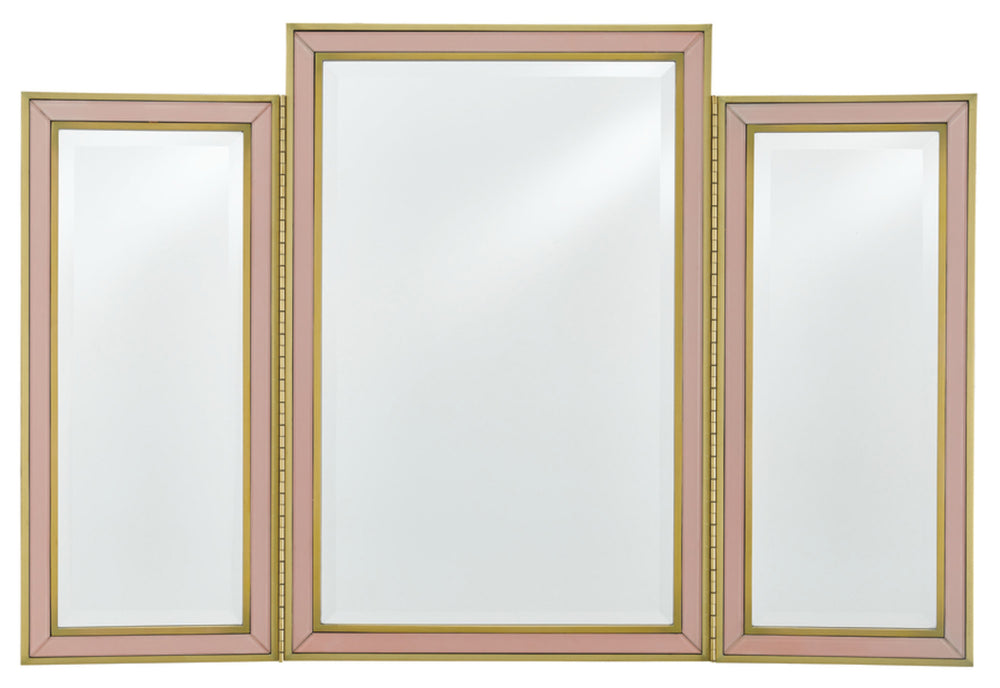 Arden Pink Vanity Mirror - Stylish Beveled Glass, Peony Finish, Perfect for Elegant Bedroom Decor