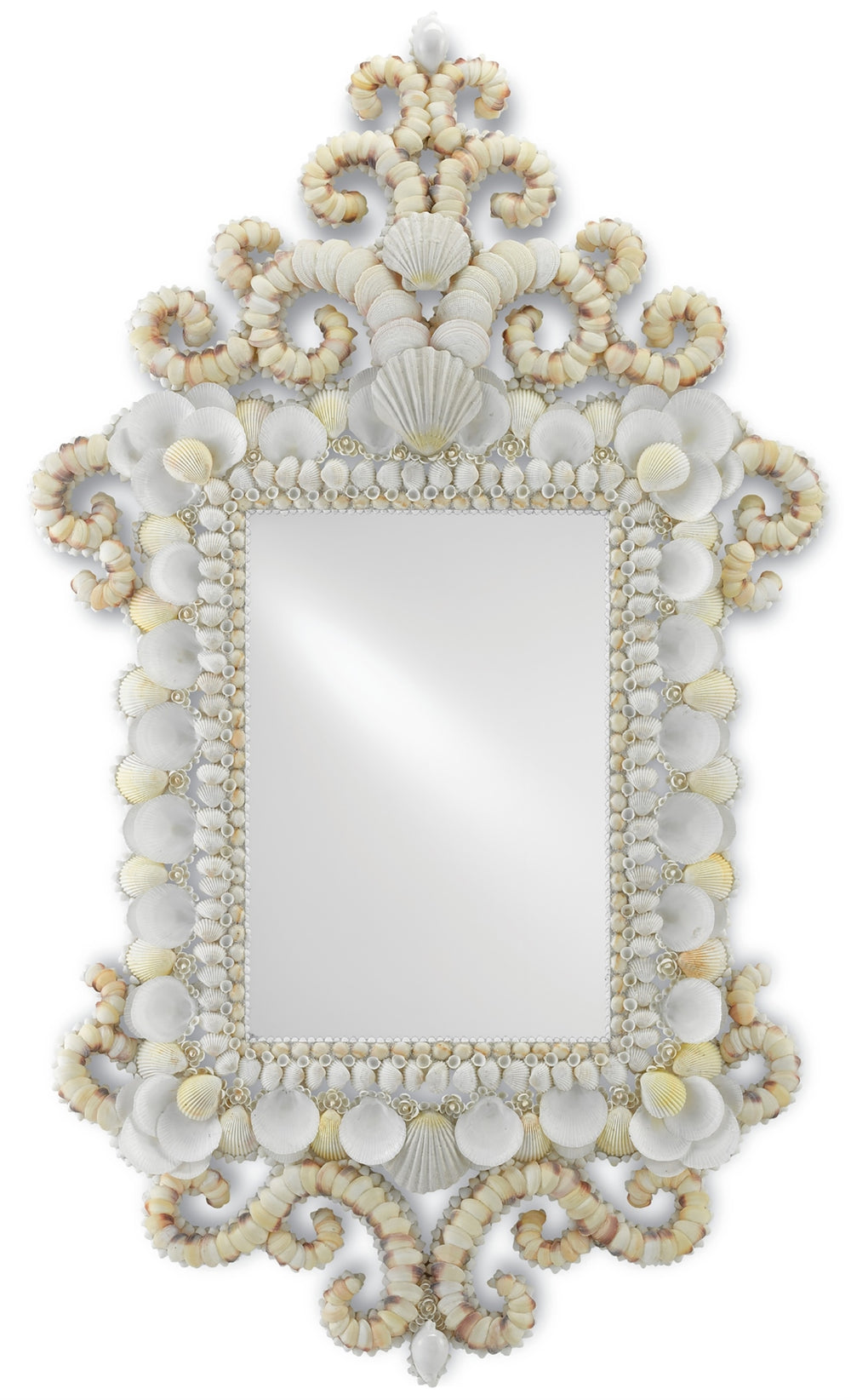 Cecilia Mirror - Elegant Shell-Embellished Frame, Ocean-Inspired Design, Perfect for Any Room