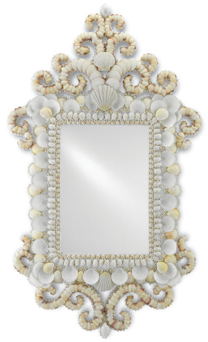 Cecilia Mirror - Elegant Shell-Embellished Frame, Ocean-Inspired Design, Perfect for Any Room