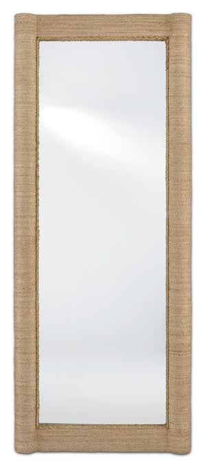 Vilmar Floor Mirror - Handcrafted Abacá Rope Frame, Elegant Design, 74" Tall, Perfect for Any Space!