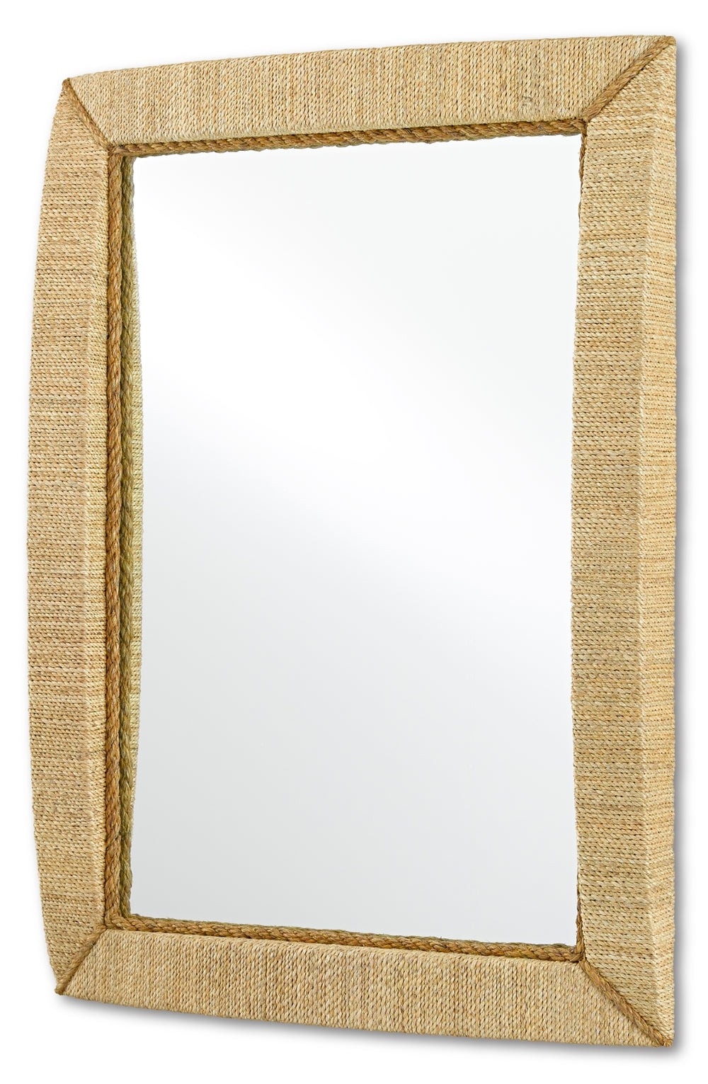 Moroni Mirror - Stylish Rope-Wrapped Design with Curved Corners, Perfect for Home Decor & Hanging