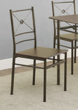 Casual 5-piece Rectangular Dining Set Dark Bronze