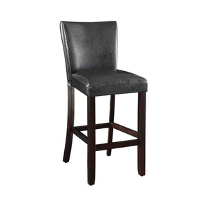 Modern Upholstered Bar Stools Black and Cappuccino (Set of 2)