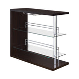 Contemporary Rectangular 2-shelf Bar Unit