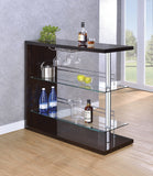 Contemporary Rectangular 2-shelf Bar Unit