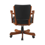 Mitchell Traditional Upholstered Game Chair Chestnut and Black