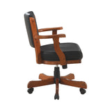 Mitchell Traditional Upholstered Game Chair Chestnut and Black