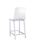 Contemporary Stools Chrome and Clear Acrylic (Set of 2)