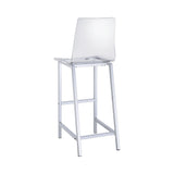 Contemporary Bar Stools Chrome and Clear Acrylic (Set of 2)