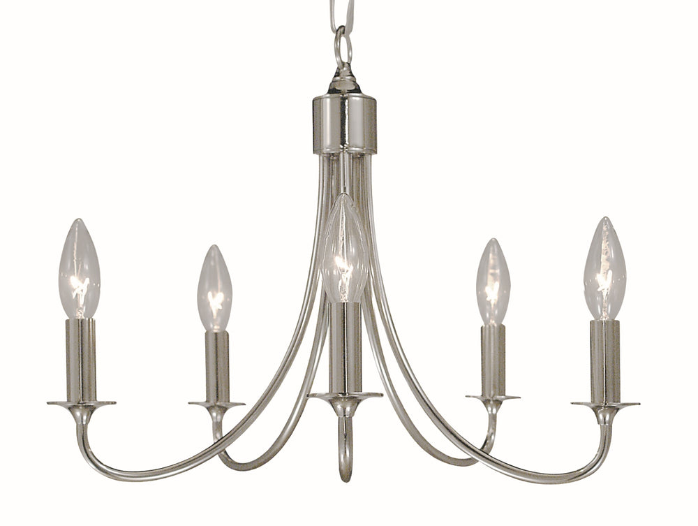 5-Light Polished Silver Maisonette Mini Chandelier