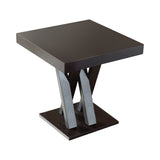 Lampton Contemporary Square Counter Height Table Cappuccino