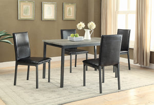 Garza Traditional 5-piece Dining Room Set Weathered Grey and Black