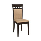 Gabriel Elegant Upholstered Side Chairs Set of 2 - Cappuccino & Tan, Stylish Comfort for Dining