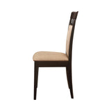 Gabriel Elegant Upholstered Side Chairs Set of 2 - Cappuccino & Tan, Stylish Comfort for Dining