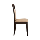 Gabriel Elegant Upholstered Side Chairs Set of 2 - Cappuccino & Tan, Stylish Comfort for Dining