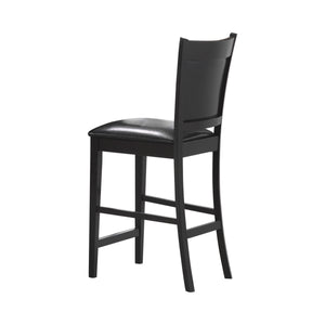 Jaden Casual Upholstered Counter Height Stools Black and Espresso (Set of 2)
