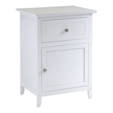 Winsome Wood Eugene Accent Table, Nightstand, White 10115-WINSOMEWOOD